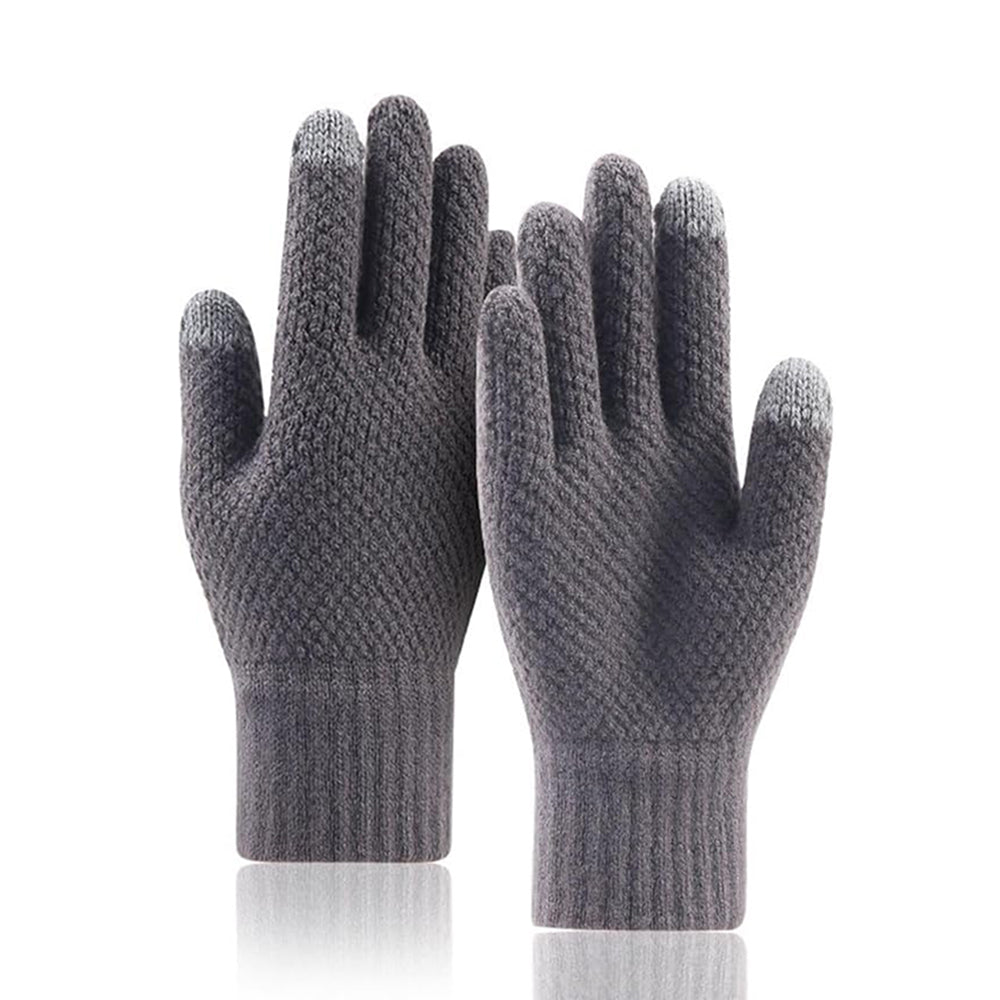 Techsuit Miesten Talvikäsineet Kosketusnäytölle ST0013, Koko 22cm, Harmaa