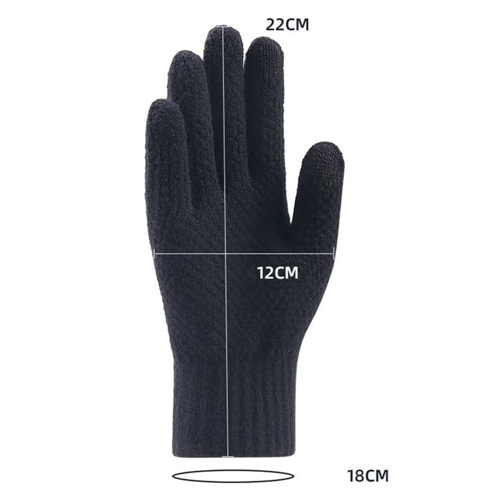 Techsuit Miesten Talvikäsineet Kosketusnäytölle ST0013, Koko 22cm, Harmaa