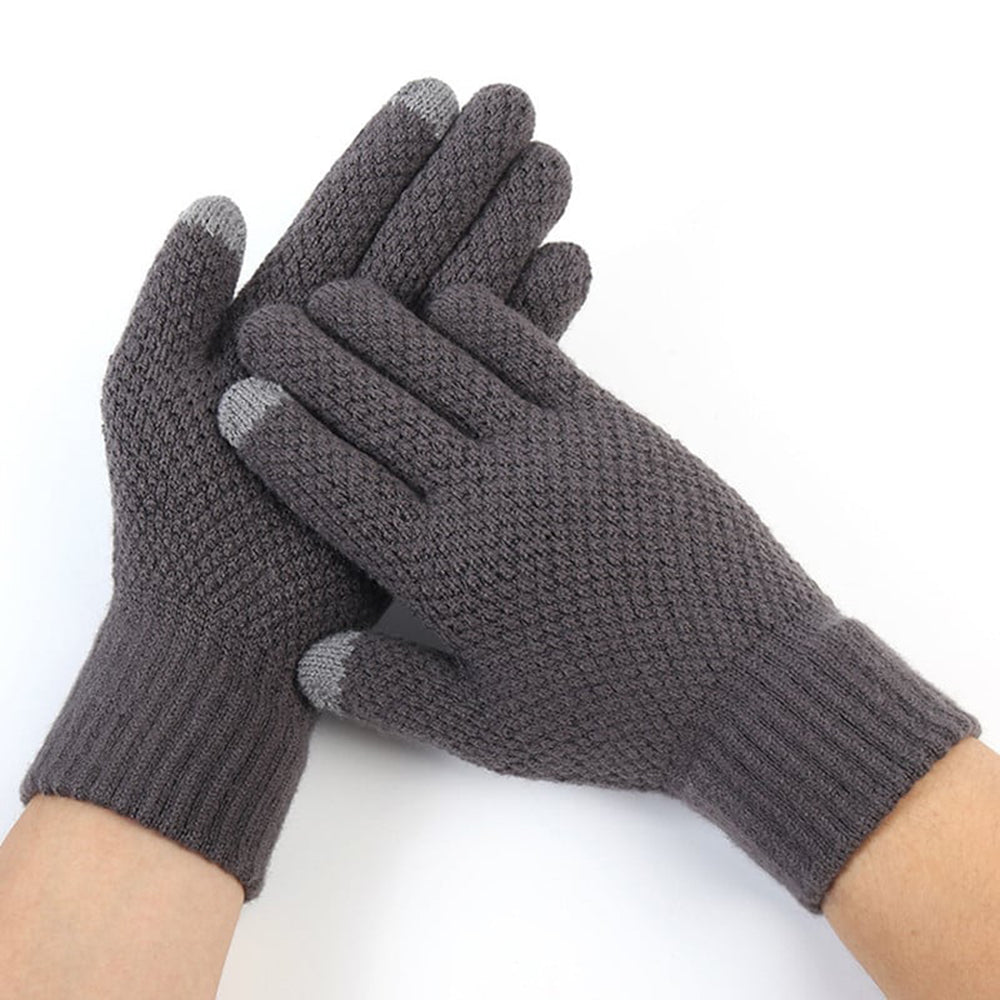 Techsuit Miesten Talvikäsineet Kosketusnäytölle ST0013, Koko 22cm, Harmaa
