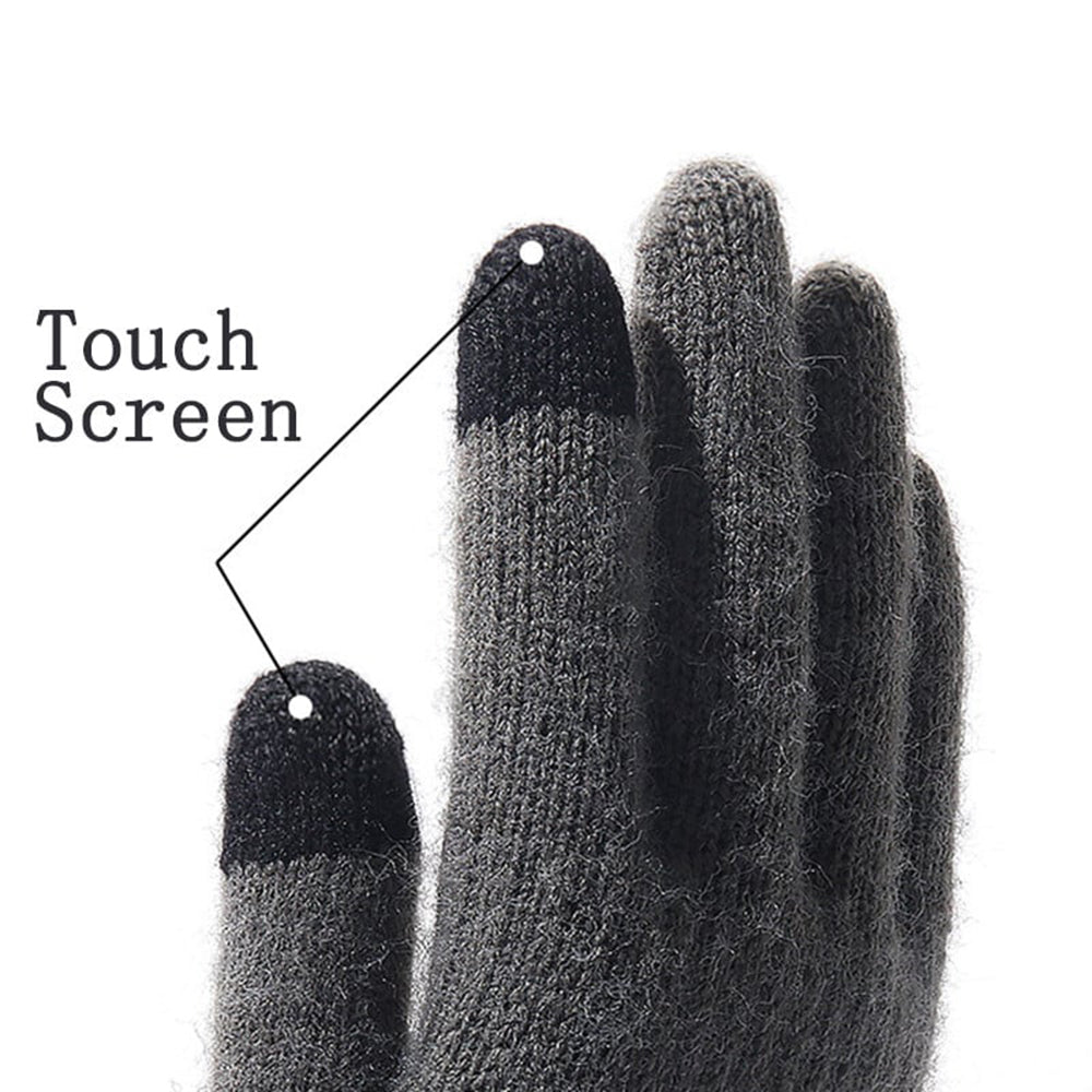 Techsuit Miesten Talvikäsineet Kosketusnäytölle ST0013, Koko 22cm, Harmaa