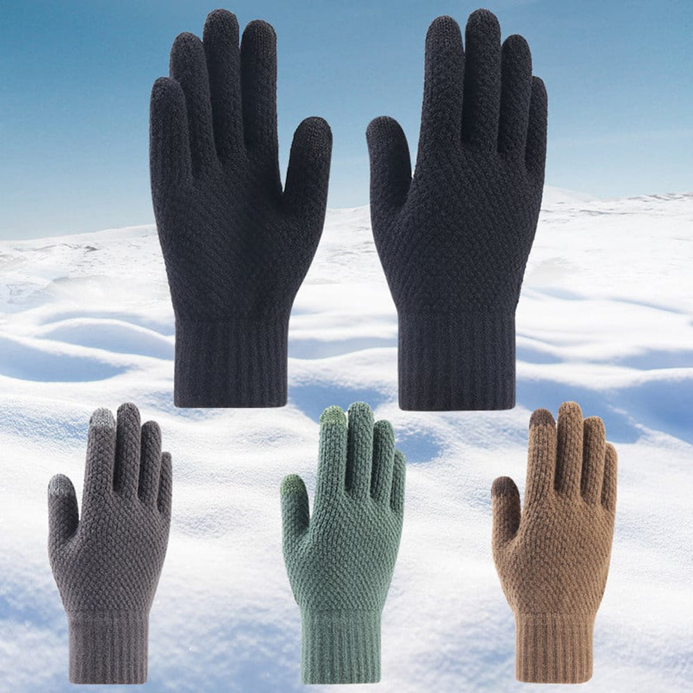 Techsuit Miesten Talvikäsineet Kosketusnäytölle ST0013, Koko 22cm, Harmaa