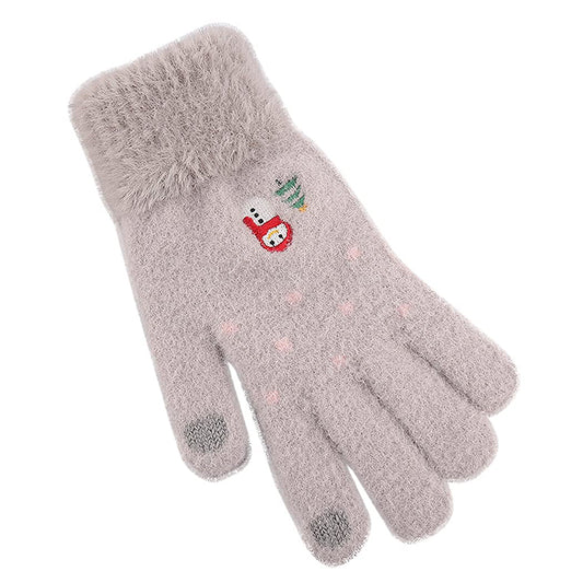 Naisten Techsuit ST0011 kosketusnäyttöhanskat talvikäyttöön, koko 17 cm, harmaa