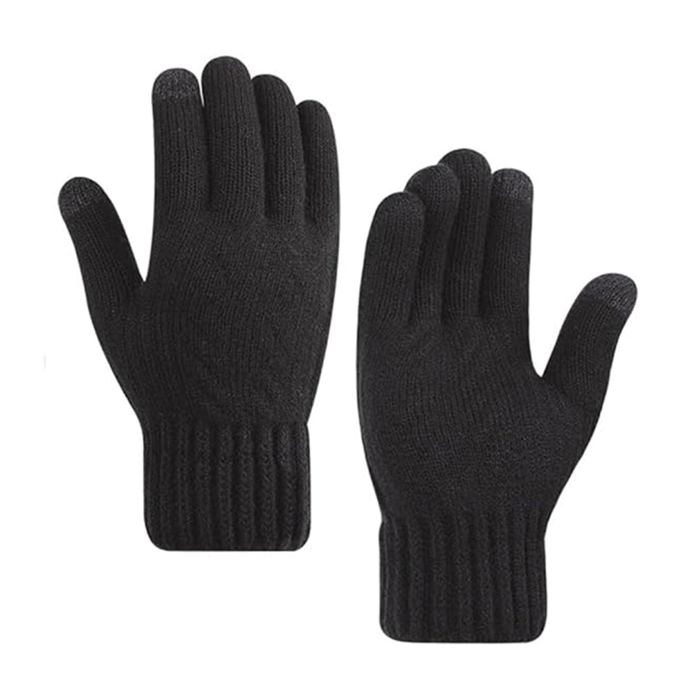Naisten Techsuit ST0015 kosketusnäyttöhanskat talvikäyttöön, koko 17 cm, mustat