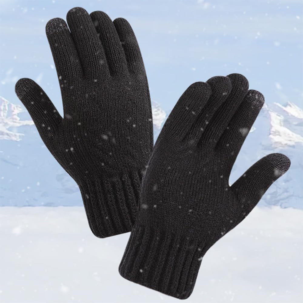 Naisten Techsuit ST0015 kosketusnäyttöhanskat talvikäyttöön, koko 17 cm, mustat