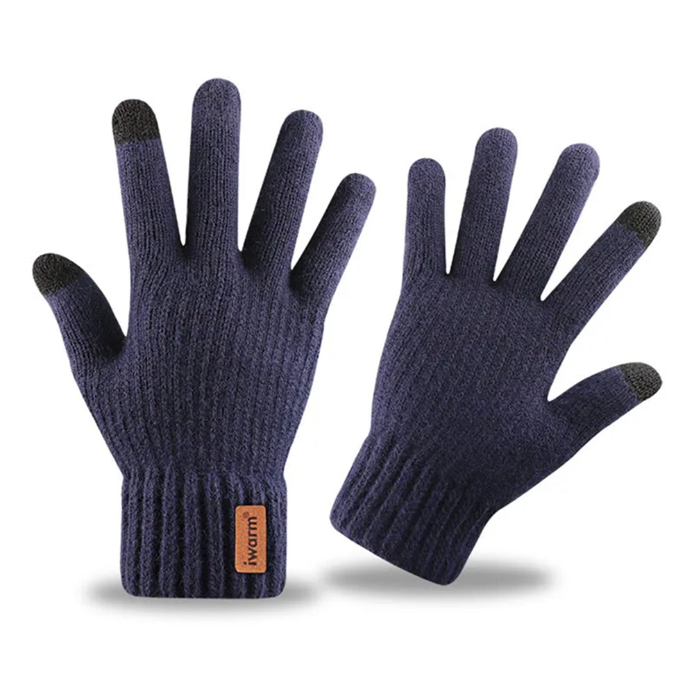 Iwarm ST0016 kosketusnäppäimet talvihanskat, koko 22 cm, laivastonsininen