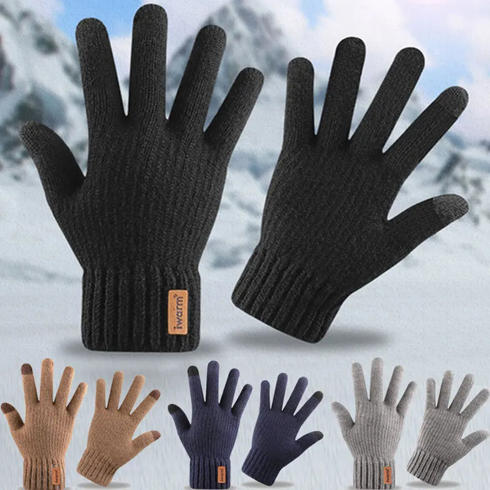 Iwarm ST0016 kosketusnäppäimet talvihanskat, koko 22 cm, laivastonsininen