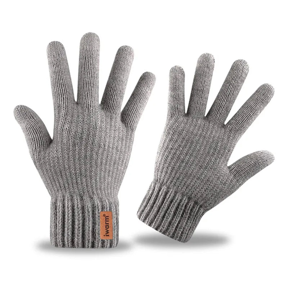 Iwarm ST0016 kosketusnäyttökäsineet talvikäyttöön, koko 22 cm, harmaa
