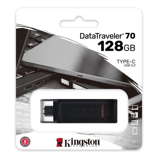 Kingston DT70 USB-C ulkoinen muisti, 128Gb DT70/128GB