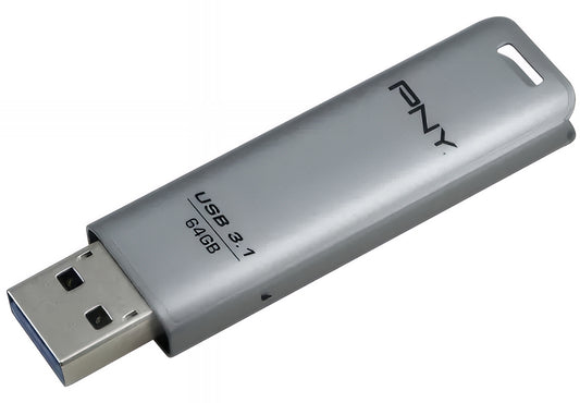 Ulkoinen muisti USB-A 3.1 PNY Elite Steel, 64Gb FFD64GESTEEL31G-EF