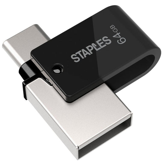 Ulkoinen muisti USB-A 3.1 / USB-C Staples K23, 64Gb EKMMD64GK233CST