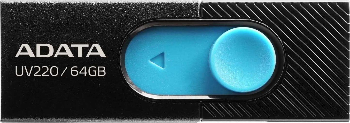 Ulkoinen USB-A-muisti Adata UV220, 64Gb AUV220-64G-RBKBL