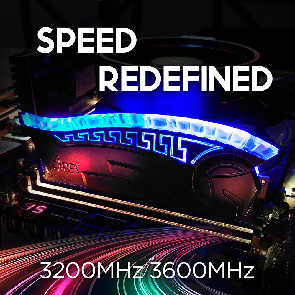 RAM-muisti Dato Ares Armor, DDR4, RGB, 2 x 8GB, 3600Mhz, CL18, Valkoinen AMRGB8GX216G36W