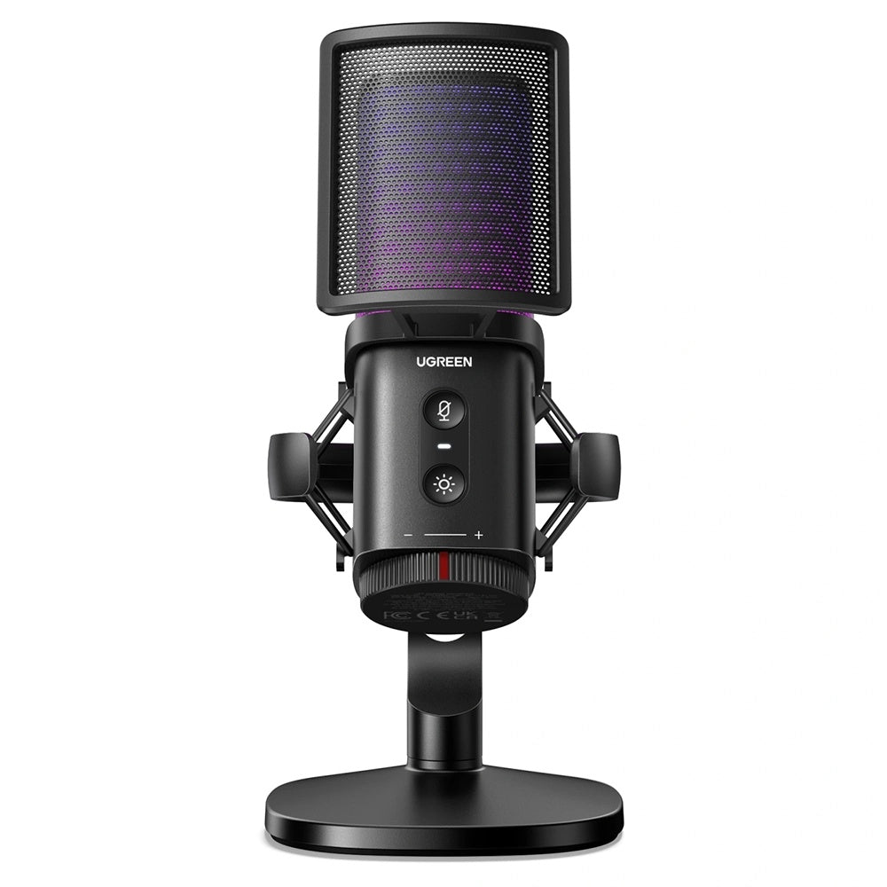 Kardioidimikrofoni UGREEN CM581 (65629), RGB, USB-C, 1.5m, Musta