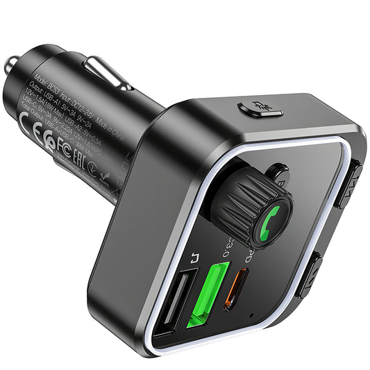 Bluetooth FM-modulaattori BC53 Highway, 2 x USB-A - 1 x USB-C