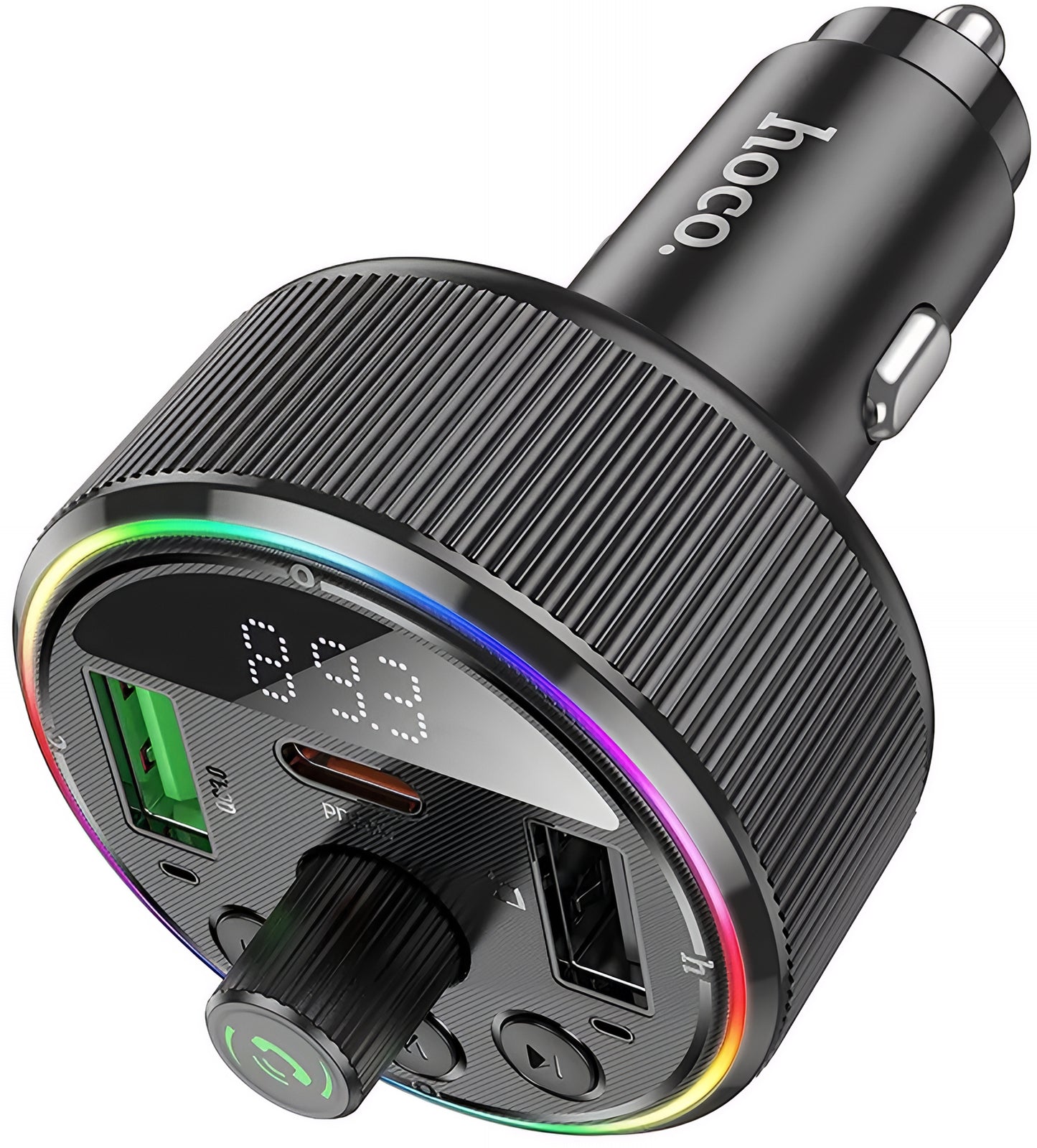 FM Bluetooth -modulaattori HOCO E82, 2 x USB-A - 1 x USB-C