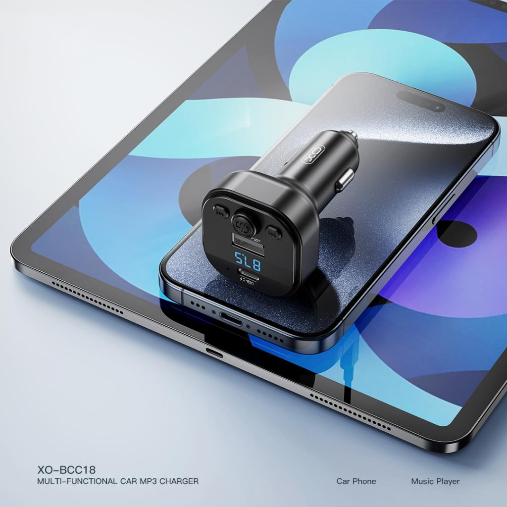 FM Bluetooth -modulaattori XO Design BCC18, 1 x USB-A - 1 x USB-C
