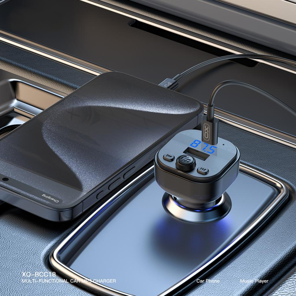 FM Bluetooth -modulaattori XO Design BCC18, 1 x USB-A - 1 x USB-C