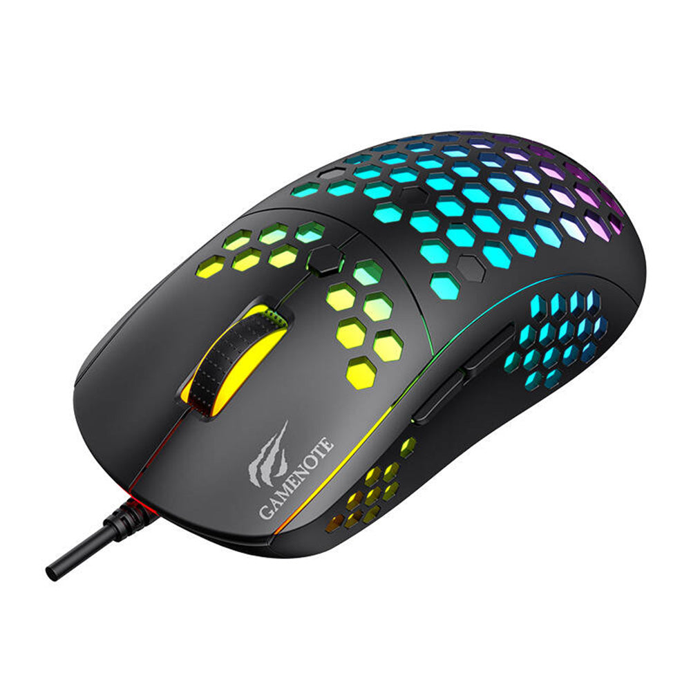 Pelihiiri Wired USB HAVIT MS1032, RGB, 800DPI - 6400DPI, Musta