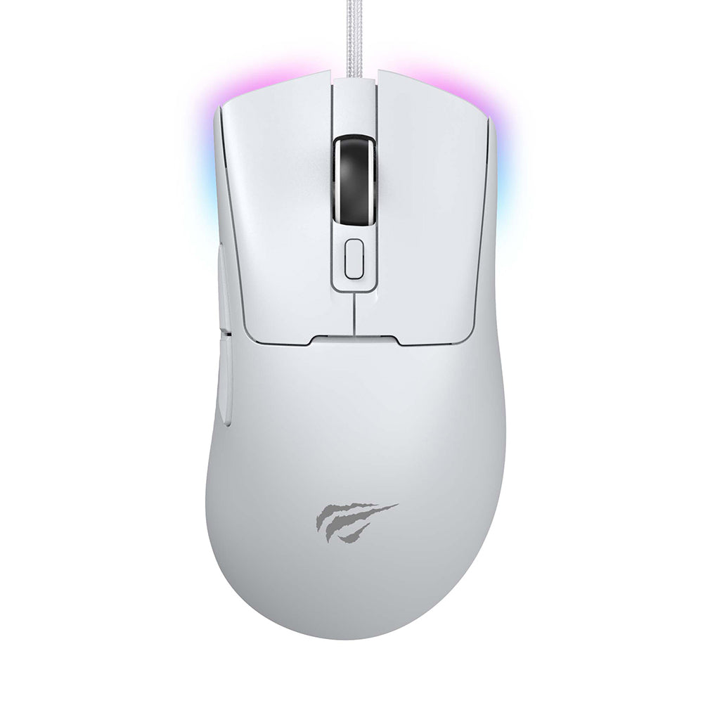 Pelihiiri Wired USB HAVIT MS966, RGB, 800DPI - 12000DPI, 1.6m, Valkoinen