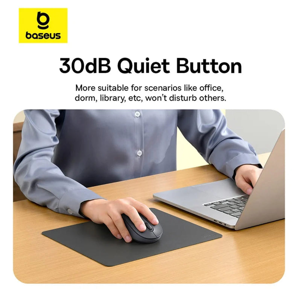 Baseus F02 langaton hiiri, 4000DPI, BT / Wi-Fi, musta B010555555505111-01