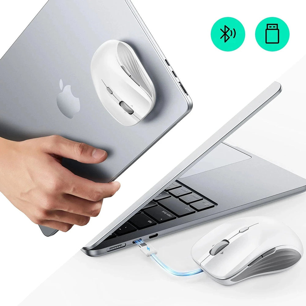 Langaton ESR MagMouse -hiiri, 800DPI - 4800DPI, BT / Wi-Fi, Valkoinen