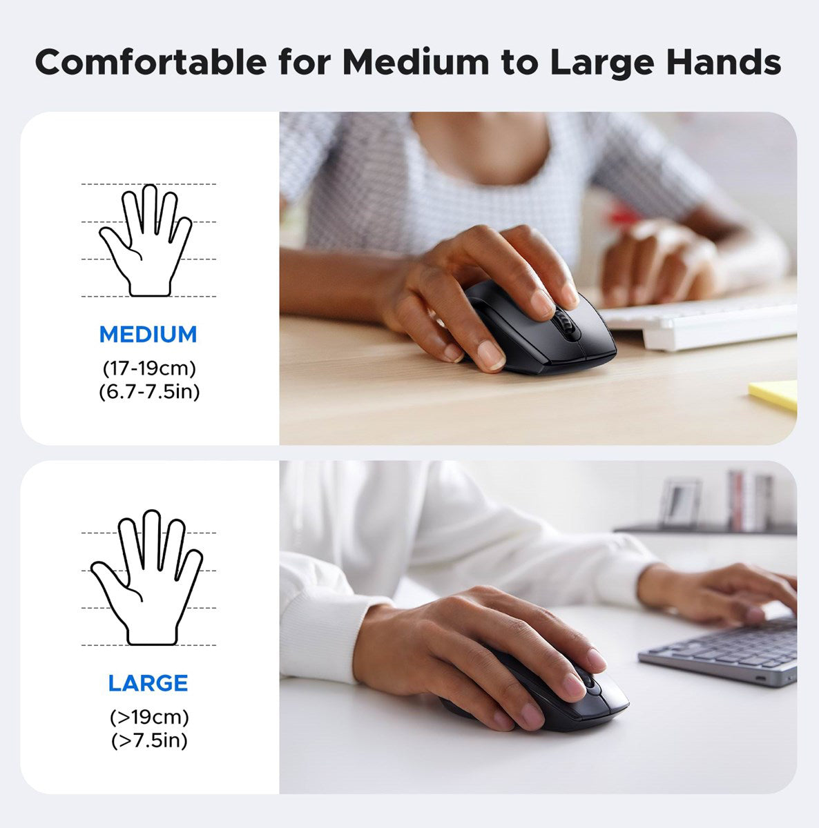 UGREEN M511 Langaton Hiiri, 1600DPI, Musta