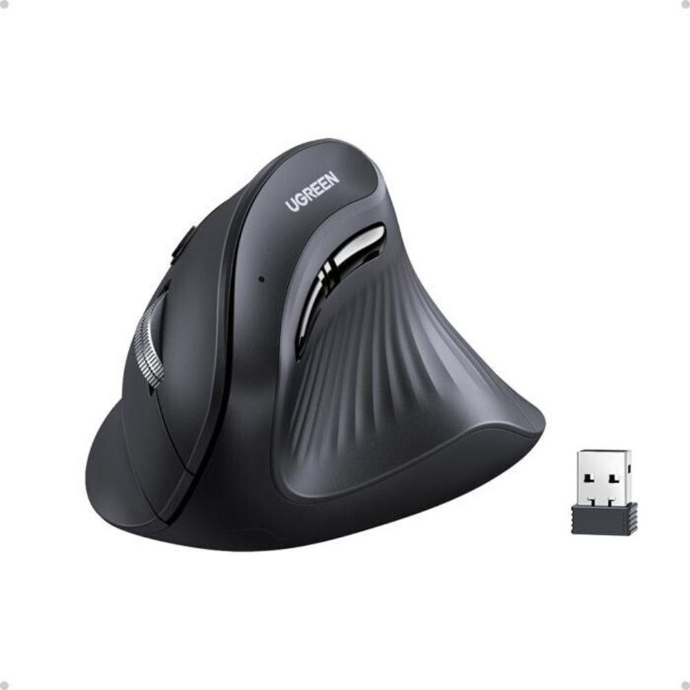 Langaton hiiri UGREEN MU008, 4000DPI, BT / Wi-Fi, Musta