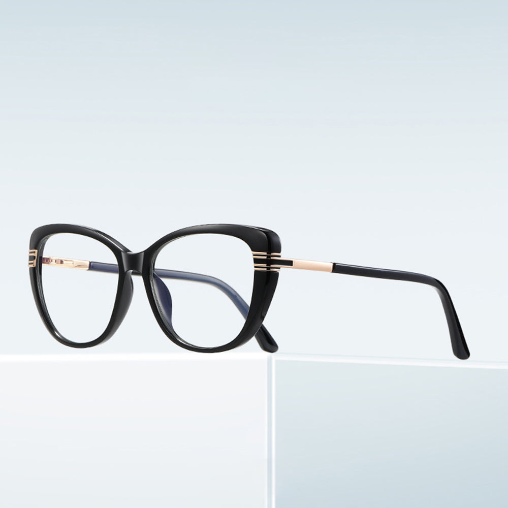 Naisten Techsuit 2274 tietokoneen suojalasit, Anti-Blue Light, Mustat
