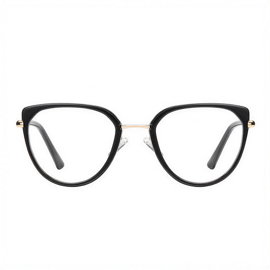 Naisten Techsuit 82290 tietokoneen lasit, Anti-Blue Light, Musta Kulta