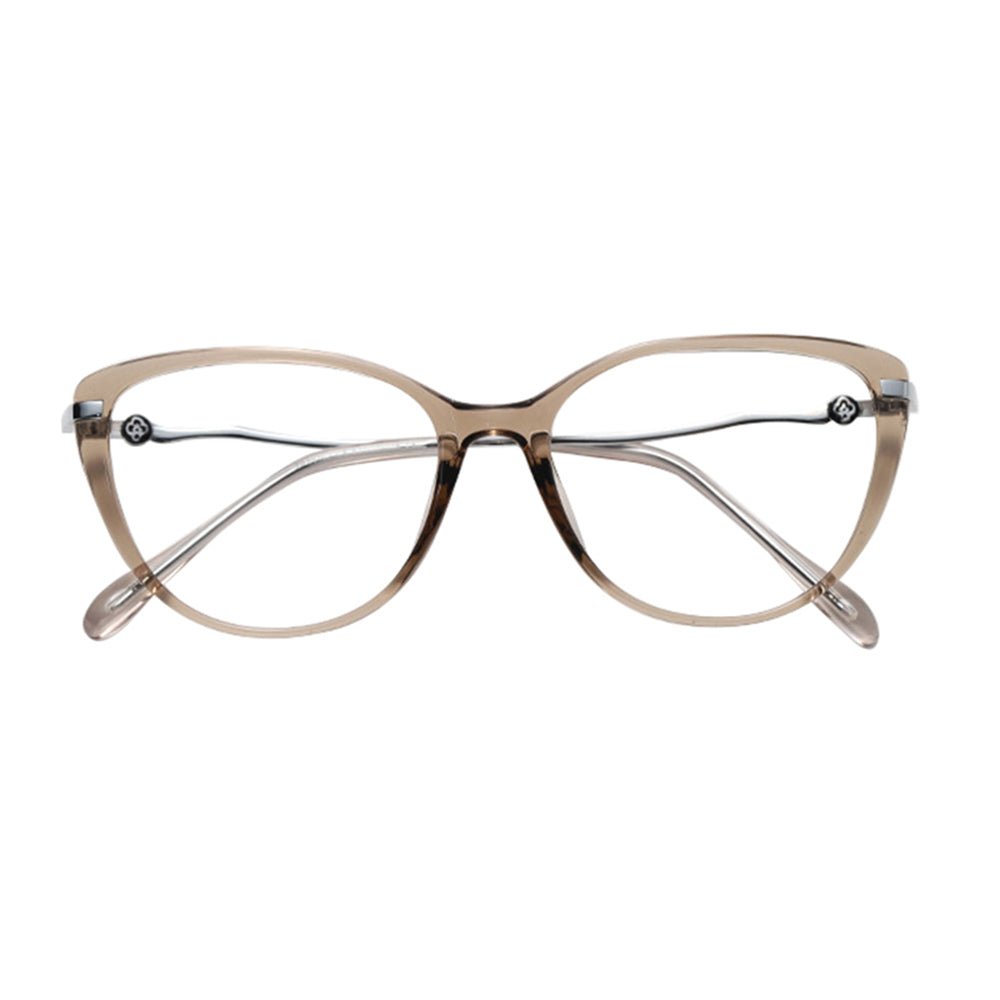 Techsuit 86162 Women's Computer Glasses, Anti-Blue Light, Silver Beige