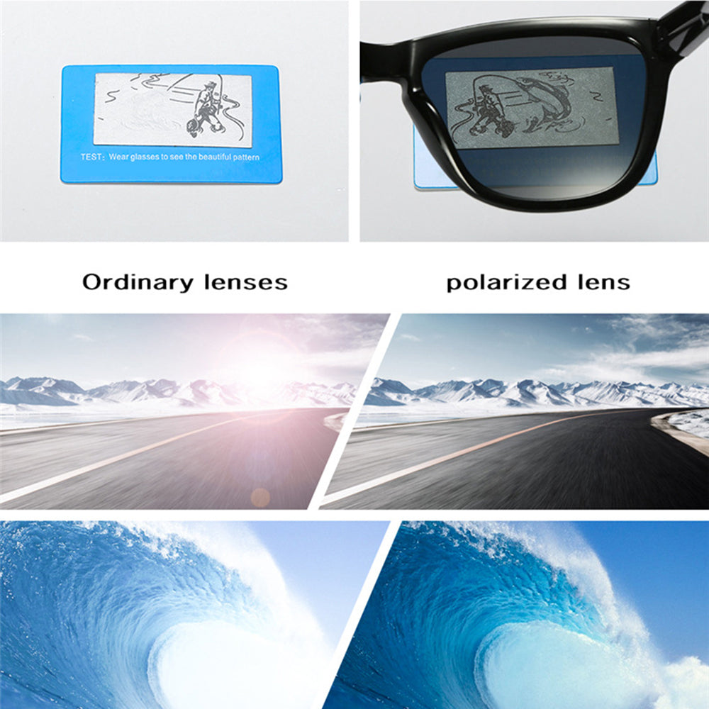 Miesten aurinkolasit Techsuit 0717, polarisoidut, UV-suoja, musta-keltainen