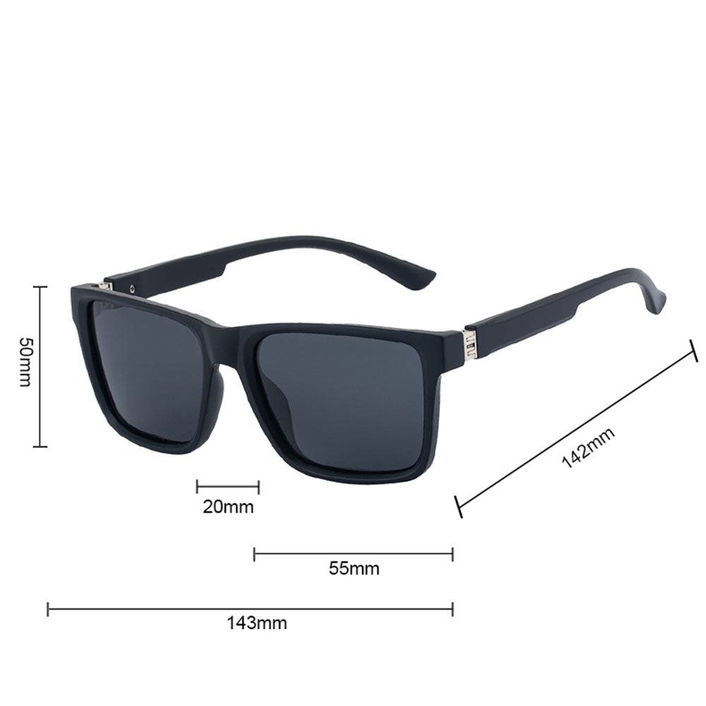 Miesten aurinkolasit Techsuit 8506, polarisoidut, UV-suoja, mattamustat