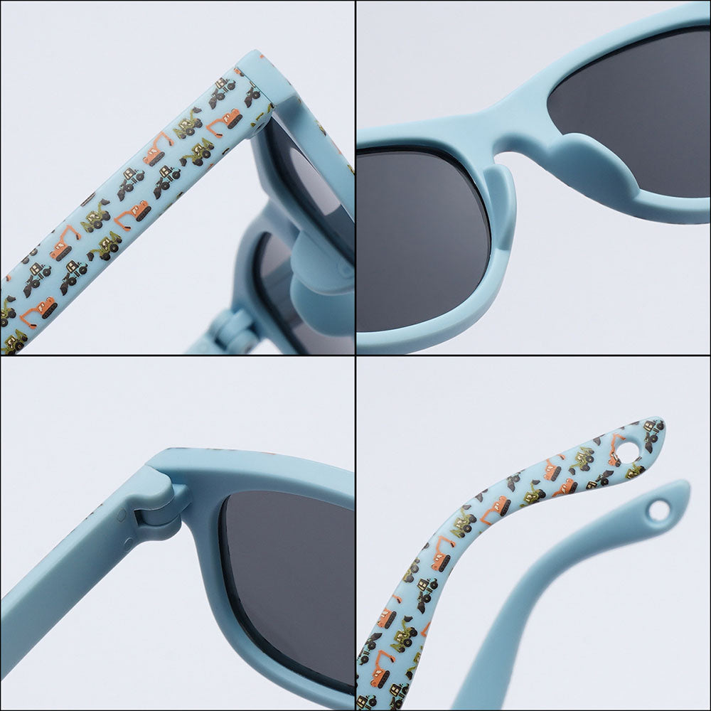 Techsuit 5218 Kids Sunglasses, Polarized, UV Protection, Blue