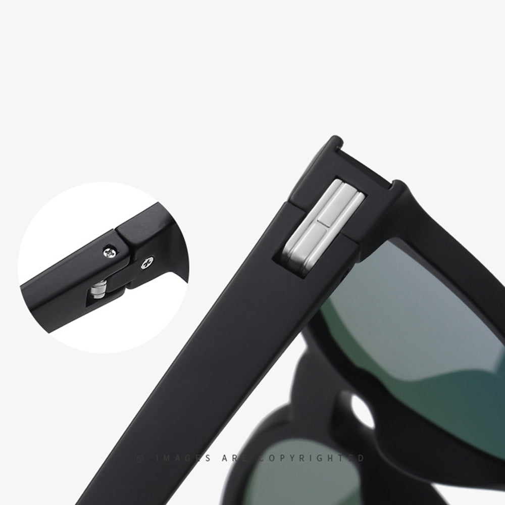 Unisex Techsuit TR7545 Sunglasses, Polarized, UV Protection, Black Gray