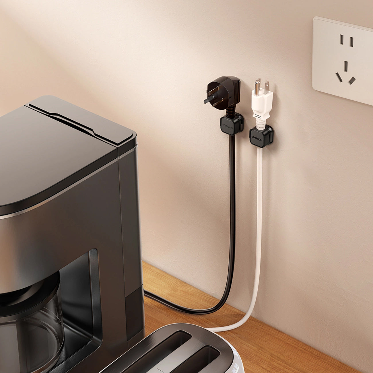 Joyroom JR-ZS368 Kaapelien Järjestäjä, 3 Kappaleen Sarja, Musta