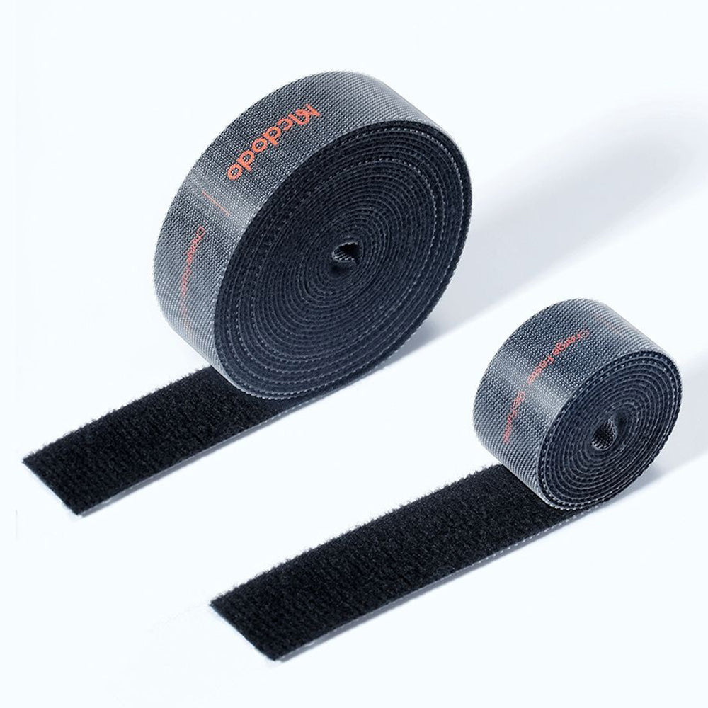 McDodo VS-0960 Belt -kaapelien järjestäjä, tarranauha, 1m, musta