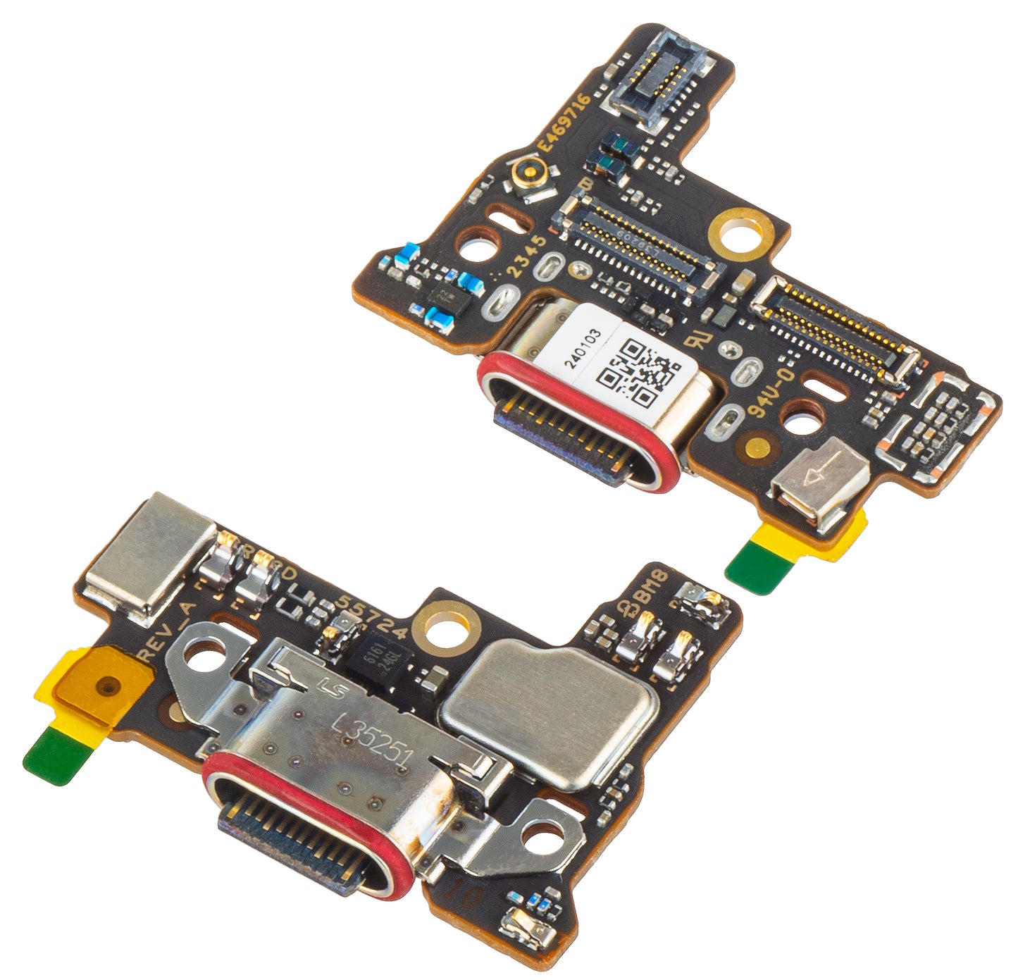 Motorola Edge 40 Pro Microphone Charging Connector Board, Service Pack 5P68C21992