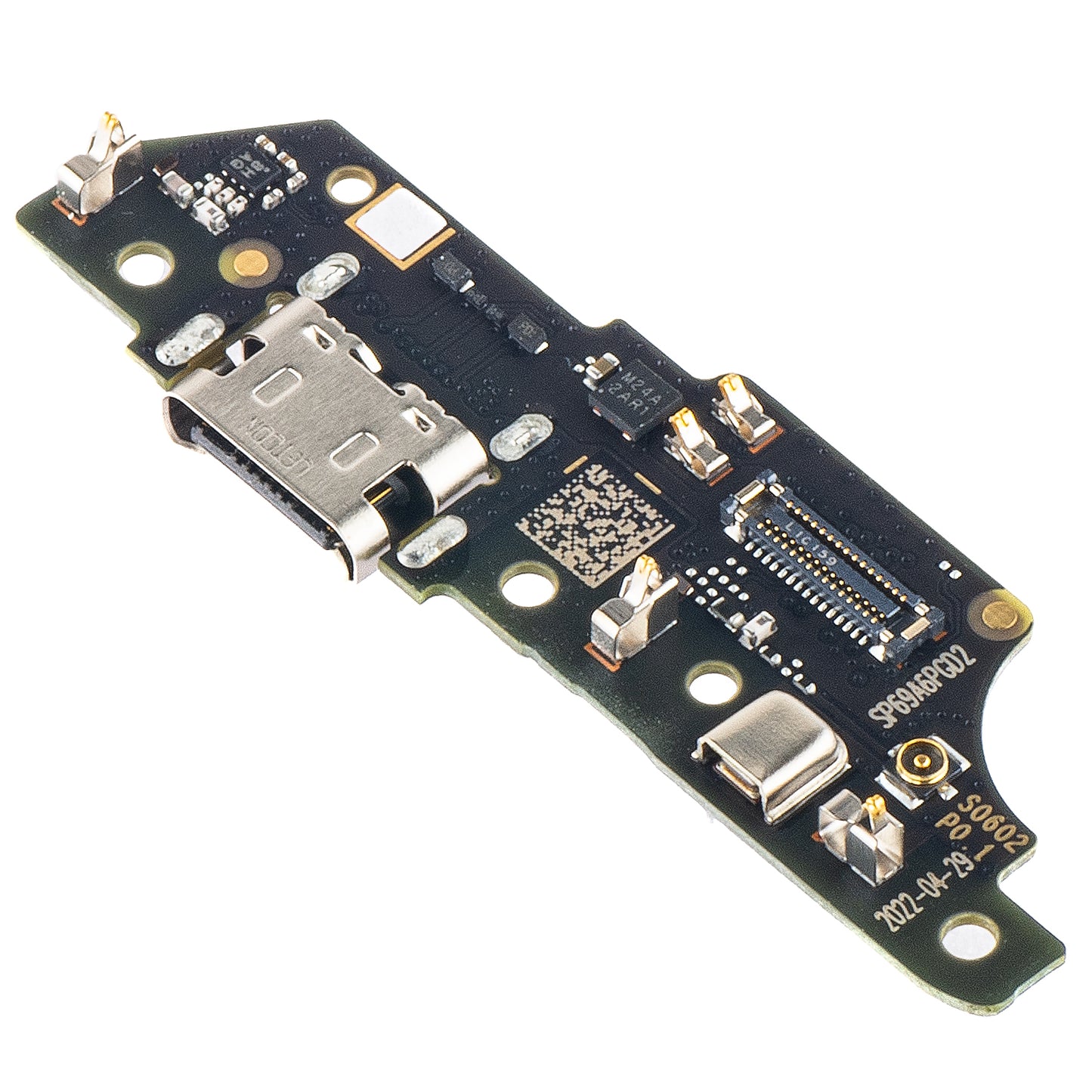 Latausliittimellä varustettu piirilevy - Mikrofoni Motorola Moto E40 / E30, Service Pack 5P68C19714