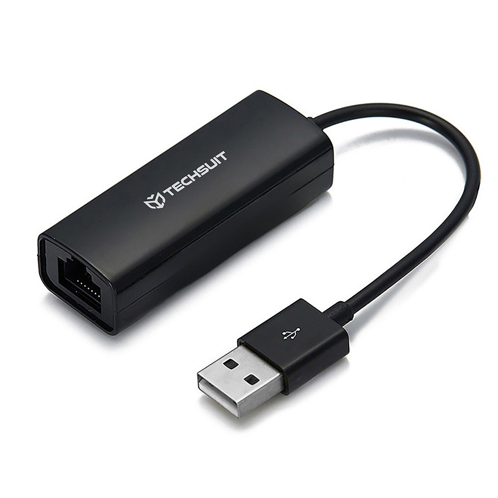 Techsuit AC19 -verkkokortti, RJ45, USB, Musta