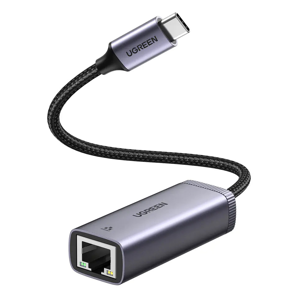 UGREEN CM483 -verkkokortti, RJ45, USB-C, Harmaa