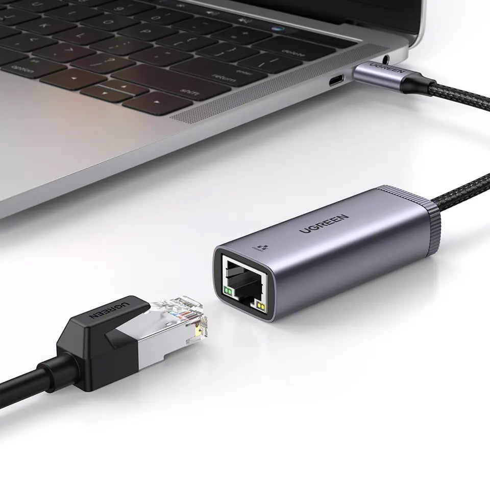 UGREEN CM483 -verkkokortti, RJ45, USB-C, Harmaa