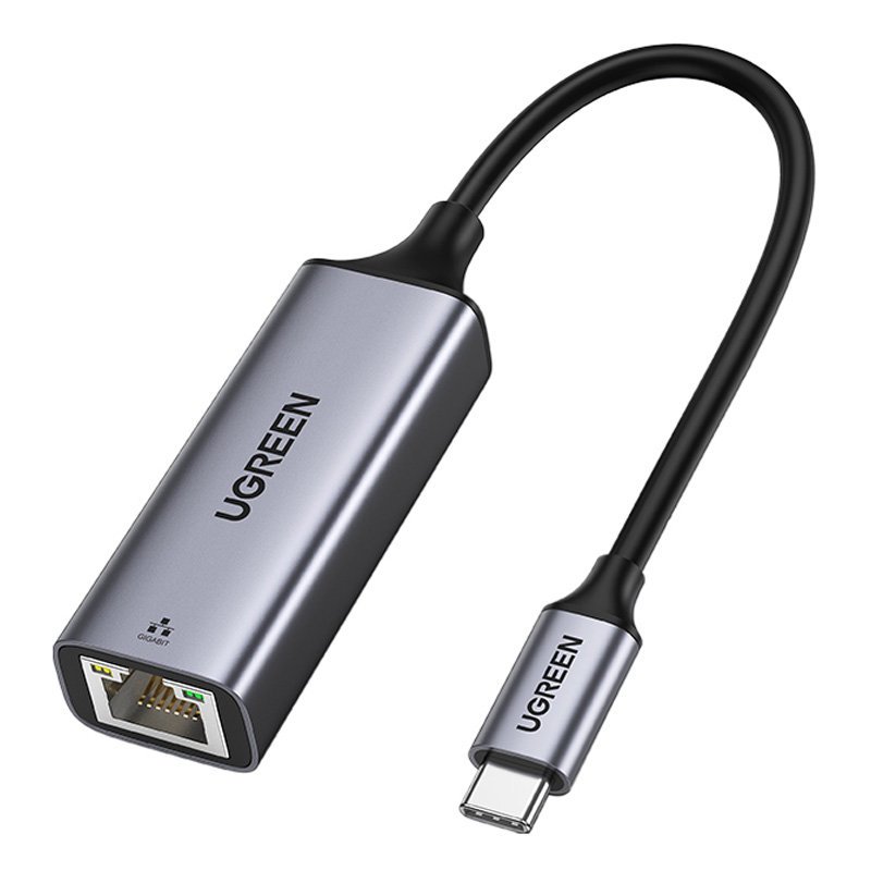 Verkkokortti UGREEN CM199, RJ45, USB-C, harmaa