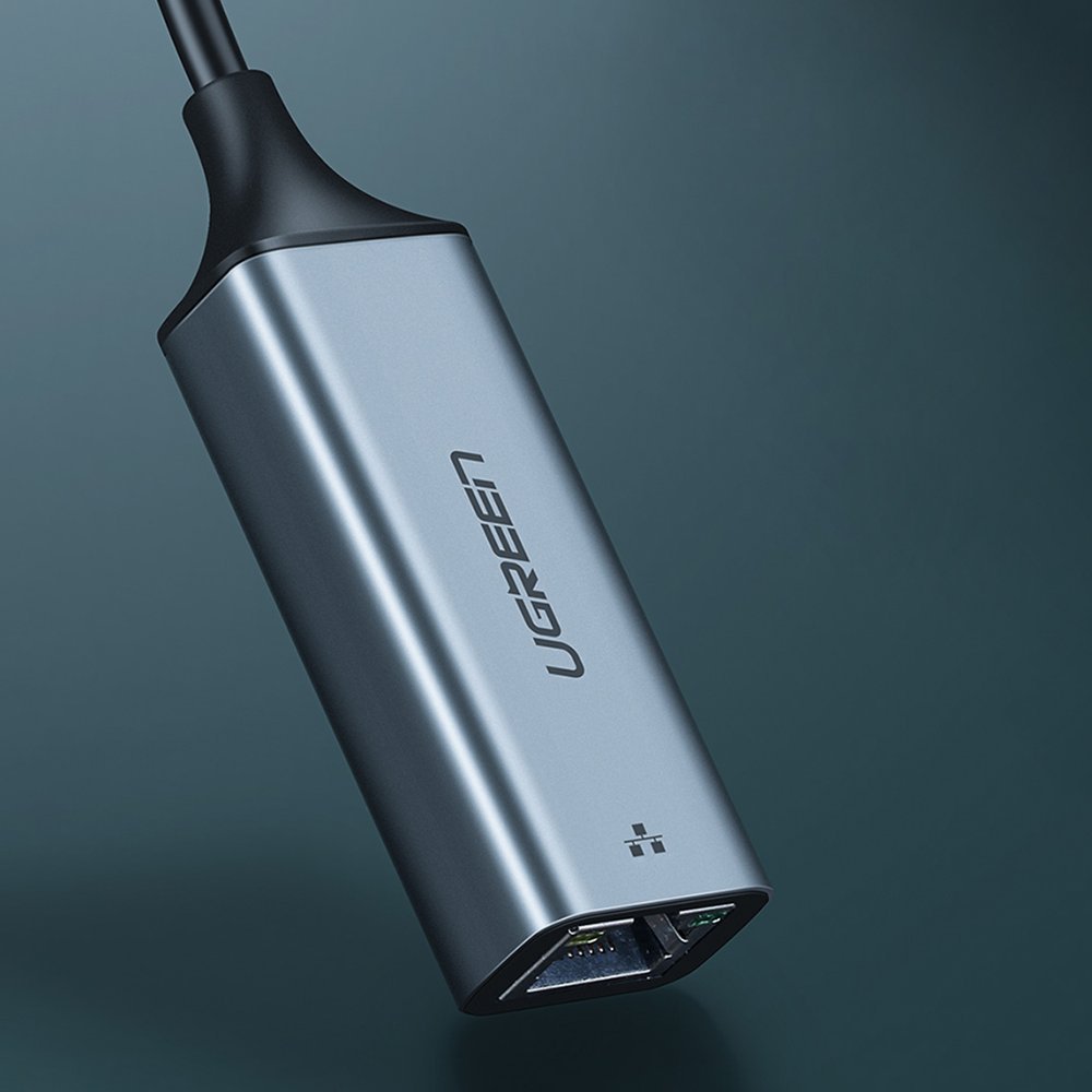 Verkkokortti UGREEN CM199, RJ45, USB-C, harmaa