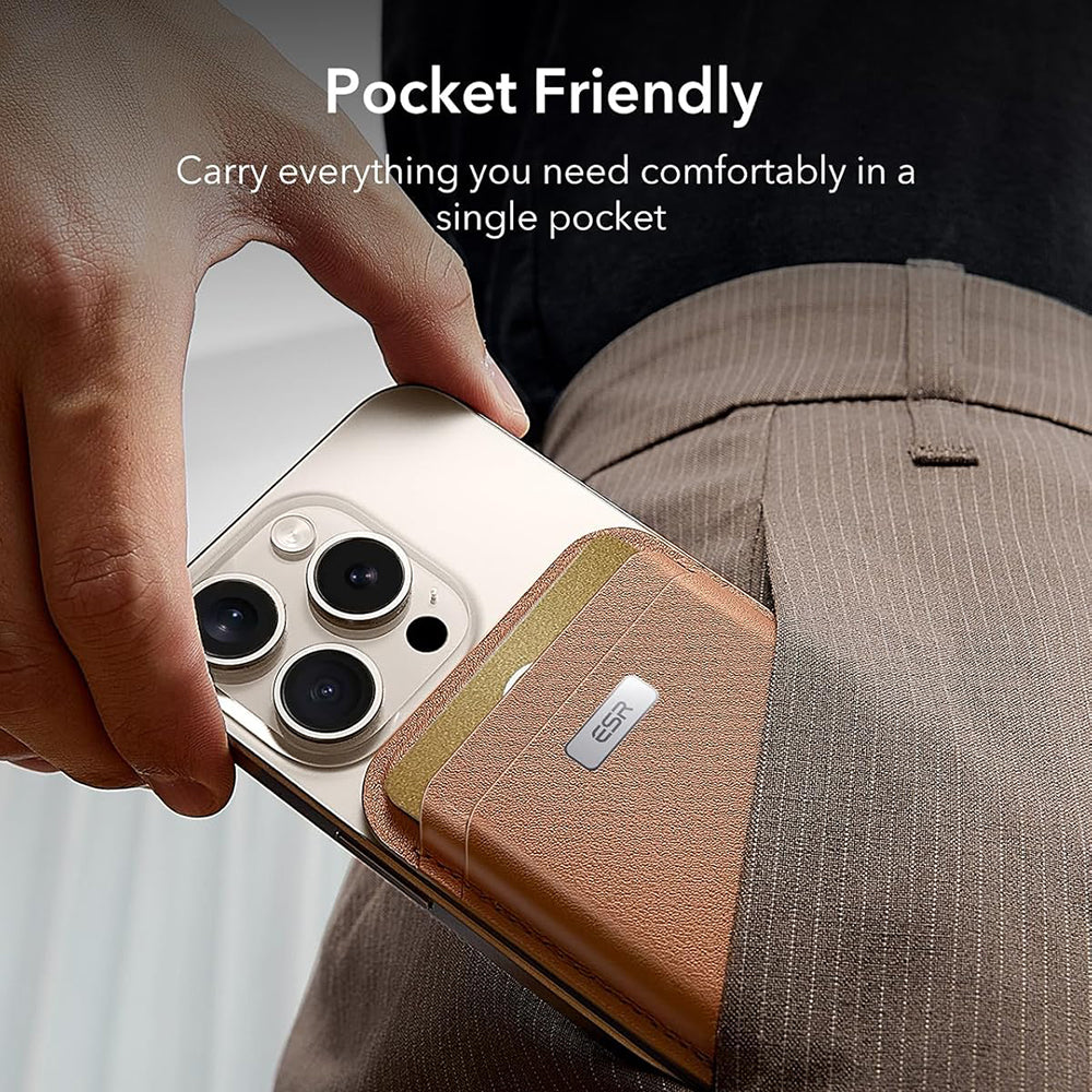 Magsafe-lompakko, ESR, Classic Geo, Ruskea