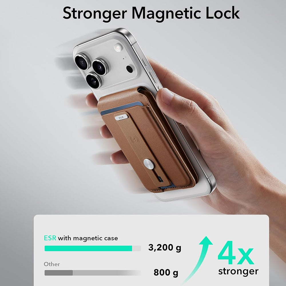 MagSafe-lompakko, ESR, Findy my Wallet 5C, Ruskea
