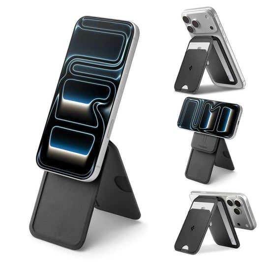 MagSafe-lompakko, Spigen, Slim Fold Tripod S314-2, Musta