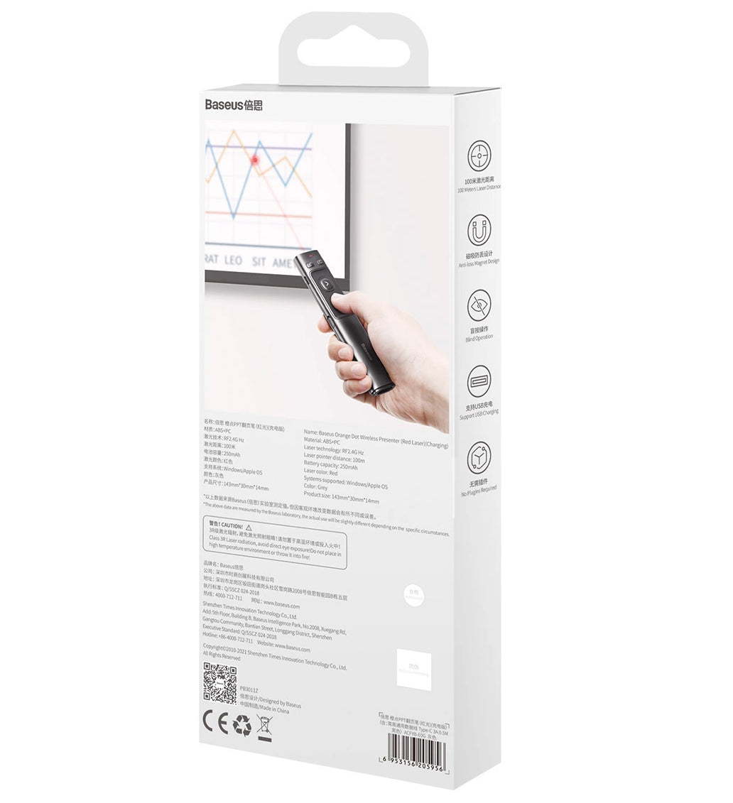Presenter Wireless Baseus Orange Dot, Harmaa ACFYB-0G