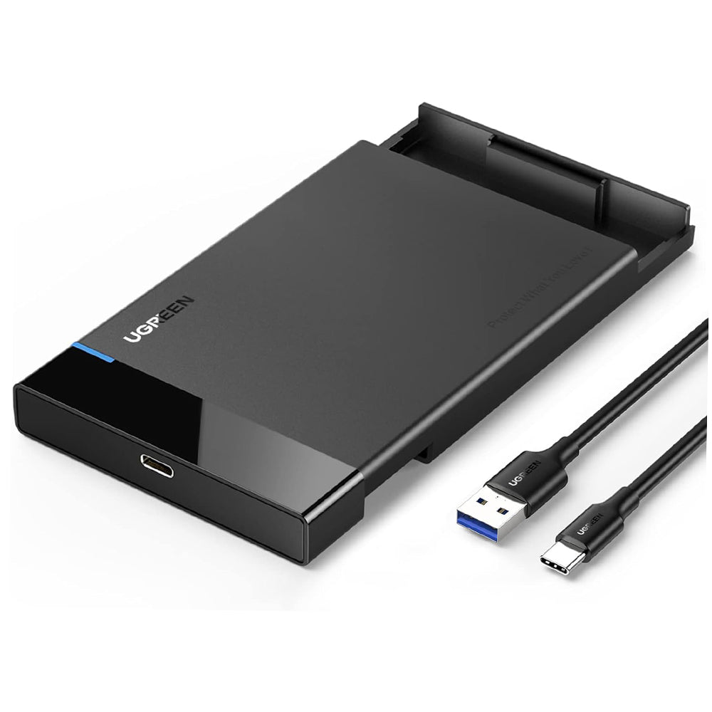 UGREEN US221 (50743) teline HDD / SSD SATA 2.5 tuumaa, USB-C, Musta