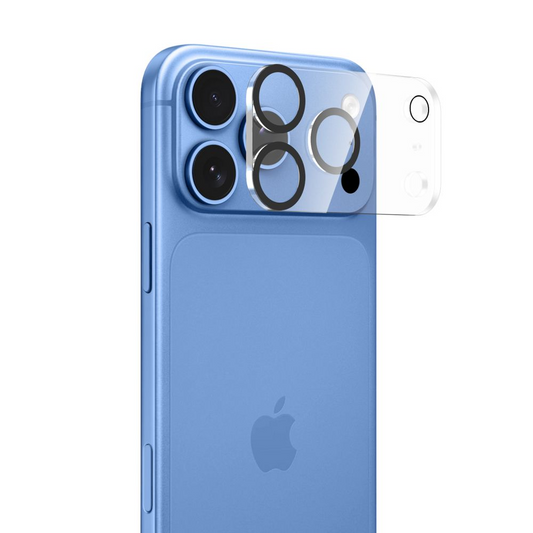 Tech-Protect Cam Fit+ takakameran suojakehys Apple iPhone 18 Pro Maxille, karkaistu lasi, läpinäkyvä