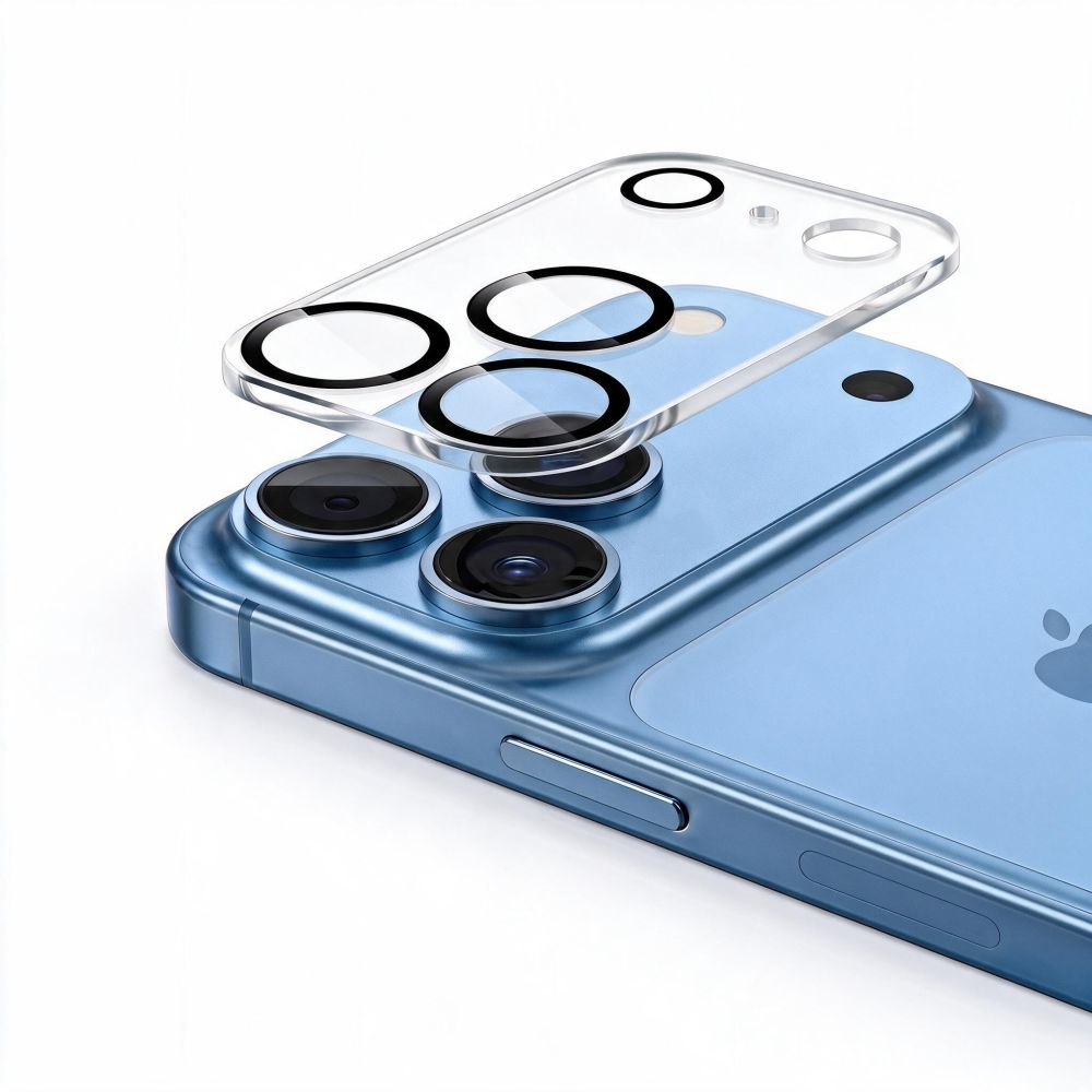 Tech-Protect Cam Fit+ takakameran suojakehys Apple iPhone 18 Prolle, karkaistu lasi, läpinäkyvä